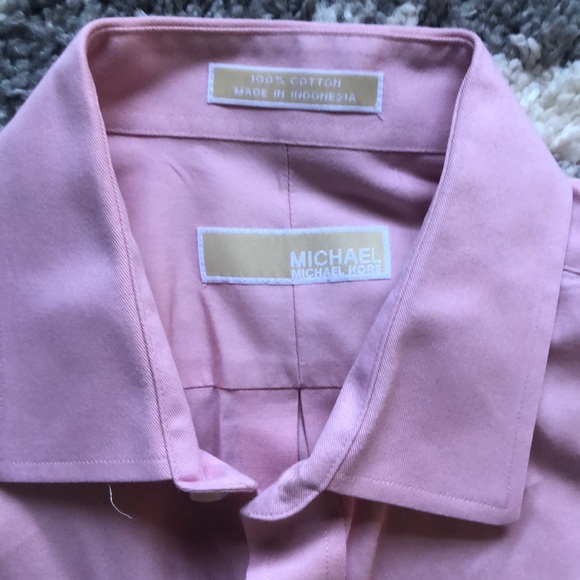 Michael Kors salmon color button down dress shirt - Picture 2 of 5